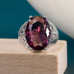 Bella Box Noble ovaalne lilla kivist naiste s&otilde;rmus Elegantne aastap&auml;eva kinke s&otilde;rmus armukesele Pimestav tsirkoonist naiste moeehte kingitus 6 lilla