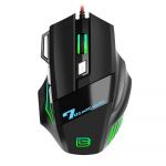 BAJEAL G5 juhtmega m&auml;nguhiir RGB m&auml;nguhiir 7 klahviga ergonoomilised hiired 4-k&auml;iguline reguleeritav DPI arvuti jaoks must