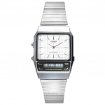 Casio Vintage analoog digitaalne valge numbrilauaga kvarts AQ-800E-7A AQ800E-7 Unisex k&auml;ekell