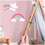 Les Tr&eacute;sors De Lily [R3393] &ndash; kirju kleebiseleht Star Cloud Rainbow &ndash; 20x70 cm mitmev&auml;rviline