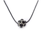 Les Tr&eacute;sors De Lily [R3247] - must 'Sissi' kristallist kaelakee - 12 mm must