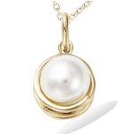 Les Tr&eacute;sors De Lily [R4237] - kullatud ripats 'Perla' elevandiluust kuld - 10 mm valge