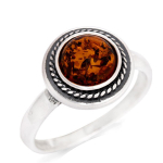 K&auml;sit&ouml;&ouml;h&otilde;bedast s&otilde;rmus 'Inspiration' merevaigust h&otilde;bedast (roodiumiga kaetud) - 12x12mm 56 pruun