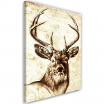 L&otilde;uendiprint Stag Animals Vintage Beige 40x60 pruun