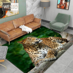 Moodne leopardimustriline vaip p&otilde;randal 3D loomade tr&uuml;kitud suur vaip elutuba pehme k&auml;sn Vannitoa matt Absorbeerib libisemisvastast 150x240cm 1pcs