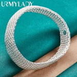 925 Sterling h&otilde;bedane punutud v&otilde;rgust k&auml;ev&otilde;ru naiste k&auml;ev&otilde;ru v&otilde;luvad moeehted MD074