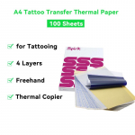 Tattoo A4 &uuml;lekandepaber 100 lehte t&auml;toveeringu &uuml;lekandepaber &scaron;abloon s&uuml;sinikkoopiamasin Spirit Trafarett s&uuml;sinik 4 kihti termopaber amazon
