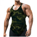 Meeste U-kaelusega varrukateta kamuflaažvest, v&auml;litingimustes sporditreening L armee roheline v&auml;rv