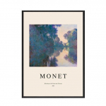Hommik Seine'i vesiroosi tiigi maastikukunstitr&uuml;kk Monet plakati l&otilde;uendimaal Seinapilt elutoa kodukaunistuseks 21X30cm No Frame