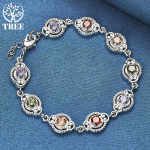 925 h&otilde;bedane v&otilde;lu lilla oranž punane roheline AAA tsirkoon k&auml;ev&otilde;ru ehted 20cm