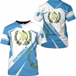 Guatemala riikliku lipu T-s&auml;rk Guatemala 3D prindiga Street Harajuku Oversize O-kaelusega T-s&auml;rk Kohandatud nimega meeste ja naiste topp S