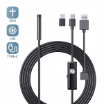1 arvuti endoskoop 5,5 mm USB Android endoskoobi kaamera miniobjektiiv 3in1 TYPE-C OTG Micro USB veekindel auto &uuml;levaatus 0.01 LXY 5.5mm*1m