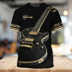 Suvised meeste T-s&auml;rgid Guitar Graphic 3D Mood Muusika T-s&auml;rk Pullover L&uuml;hikeste varrukatega O Kaelusega Rock Hip Hop Topid Suurem&otilde;&otilde;tmelised r&otilde;ivad 6XL