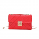 Naiste kott Tikitud Lingge v&auml;ike kandiline kott Lihtne ja mitmek&uuml;lgne v&auml;ike aromaatne Crossbody kott one size punane