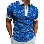 Casual Lapel T-s&auml;rk Noorte Meeste Mood T&otilde;mblukuga T-s&auml;rk L&uuml;hikeste varrukatega T-s&auml;rk Meeste 3D Red Veins Print T-s&auml;rk XS helesinine v&auml;rv