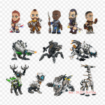 Horizon Zero Dawn Figuur Horizon Zero Dawn Aloy Triikimiskleebis Soojus&uuml;lekandetr&uuml;kk Vin&uuml;&uuml;lplaastrid Kleeps Riietele Ise-tee Aplikaatorid Pestavad Plaastrid