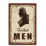 Tualettsilditahvel Metall Vintage Vannituba Metallist silt plekk-seina sisekujundus tualett-vannitoa tualettruumi jaoks 20x30cm