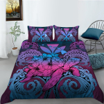 3D kilpkonnamustriga luksuslik kodu voodipesukomplekt t&auml;issuuruses teki- ja padjap&uuml;&uuml;riga 2 v&otilde;i 3 mereloomade prindid Pestav ja mugav magamistoa voodipesu UK Single 135x200cm