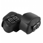 1 paari universaalsed PU-nahast mootorratta k&uuml;lgmised sadulakotid veekindlad mootorratta sadulakott pagasihoiut&ouml;&ouml;riist must