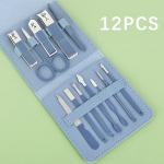 Ilutangid K&uuml;&uuml;nek&auml;&auml;rid Pedik&uuml;&uuml;r Manik&uuml;&uuml;ri T&ouml;&ouml;riistad Roostevabast terasest k&uuml;&uuml;nek&auml;&auml;ride komplekt 12pcs sinine