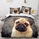 3D Lemmiklooma mustriga voodipesukomplekt Loomade koerte tekikate 2/3 mikrokiust kangast AU/EL/US/UK/DE t&auml;issuuruses pehme kiiresti kuivav kodu&uuml;likond EU Single 135x200cm