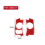 For Lexus CT 200h 2011 2012 2013 2014 2015 2016 2017 Accessories Carbon Fiber Interior Steer wheel Button Trim punane