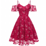 Elegantne daami pulmapeokleit pruutneitsi &uuml;he &otilde;laga firma peokleit noorte peokleit pidulik pitsist peokleit uus stiil XXL punane