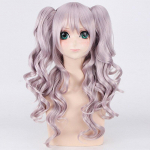 Anime 60CM Naiste Parukad Charlotte Tomori Nao cosplay parukas lokkis pikk s&uuml;nteetiline juus kippidega hobusesabadega Parukad 60CM pruun