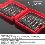 12 tk. liitkruvi kraaniotsaku komplekt M3/4/5/6/8/10 kuuskant-spiraalkraan, s&uuml;vistuspuur Pehme metallkeermestamise faasimine pikendusvarda t&ouml;&ouml;riist