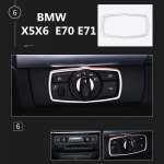Car styling air conditioning CD button panel decorative frame for BMW X5X6 E70 E71 interior modification 1pcsNYr