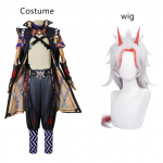 M&auml;ng Arataki Itto Cosplay Kost&uuml;&uuml;m Arataki Itto Anime Riided Koomiks Cn Halloweeni Kost&uuml;&uuml;mid Naistele Mees L-A2 Costume wig