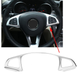 Auto rooliraami kaunistus Dekoratiivne kleebis H&otilde;bedane kroom Mercedes Benz E W213 C W205 GLC X253 autole black