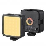 Minifotolamp h&auml;mardatav LED-valgustiga kaasaskantav videologivalgusti kahev&auml;rviliste valgusrežiimidega 1200 mAh must