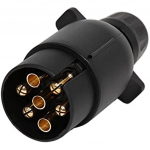 7-kontaktiline haagise pistik N-t&uuml;&uuml;pi 12V veekindel plast auto puksiiri jaoks haagise veoauto haagissuvila 7 kontaktiga pistiku adapter N-t&uuml;&uuml;pi haagise &uuml;hendus 10x8x8cm