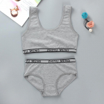 Treeningrinnahoidja komplekt T&uuml;drukutele Vest Tudengile Puberteedieale T&uuml;drukutele Rinnahoidjad Aluspesukomplekt 8-14 a. one size roosa