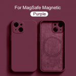 Magsafe Magnetic Liquid Silikoonist &uuml;mbriste jaoks Apple IPhone 14 13 11 12 Pro Max Mini XR XS Max 8 Plus SE juhtmevaba laadimise kaitsekate For iPhone 8 lilla