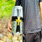Templari kiiver Keskaegne ristis&otilde;dija kiiver Templar Knighti kiiver koos Masoni messingist musta ristiga keskaegse soomuse h&otilde;bedase Cosplay kiivriga