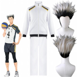 Haikyuu 4. hooaeg Fukurodani Akadeemia Cosplay kost&uuml;&uuml;m Akaashi Keiji Kotaro Bokuto jakk p&uuml;ksid vormiriietus v&otilde;rkpall Halloweeni pidu L-(Costume+Wig)