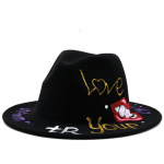 luksuslik Must Fedora naiste vintage viltk&uuml;bar naiste lilled stiil suure &auml;&auml;rega tviid s&uuml;gistalvine dž&auml;ssim&uuml;ts 56-58CM Adjustable