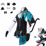 M&auml;ng  Lynette Cosplay Halloweeni J&otilde;ulude Karnevali Peo Kost&uuml;&uuml;m Naistele Kleit Sokkidega L-(Full set+wig)