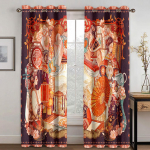 Paksud 2 t&uuml;kki 90% varjutavad Hiina linnat&uuml;druk Cheongsam Opera pimendavad aknakardinad magamistoale elutoale vannitoale k&ouml;&ouml;giuks W50 X H130(CM)X2&Hook