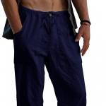 Meeste linased p&uuml;ksid, vabad vabad suvep&uuml;ksid, veniv v&ouml;&ouml;koht 3XL