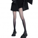 Naiste sukkp&uuml;ksid, gradientkontrastv&auml;rv k&otilde;rge elastsusega k&otilde;hn &otilde;huke pehme kommiv&auml;rvi libisemisvastane Cosplay j&otilde;udlus sukkp&uuml;ksid pikad sokid hall