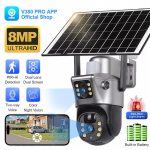 AIOOK p&auml;ikesekaamera HD kahe objektiiviga 8MP 4K WiFi PTZ CCTV kaamera kahesuunaline heli sisekommunikatsioon v&auml;litingimustes veekindel t&auml;isv&auml;rviline &ouml;&ouml;n&auml;gemine 4G Camera