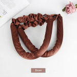 Kuumadeta lokirulli peapael siidist lokid paelad juuste lokirullid pikkadele ilma kuumadele lokirullidele &ouml;&ouml;seks B&auml;nd Magic Wave Juuste lokirullid Rullid 1PCS pruun