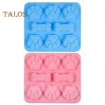 2 pakendis toidukvaliteediga silikoonvormid k&auml;paluu disain 6 mittekleepuvat v&otilde;ret Lihtne puhastada j&auml;&auml;kuubikute k&uuml;psetamiseks Kommid koeramaiused 2pcs