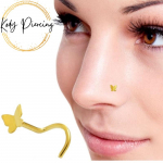 KODY PIERCING 14k t&auml;iskuldne nina augustamise ehe liblikaga &ndash; kvaliteetne augustamine