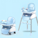 1 tk beebi multifunktsionaalne kaasaskantav istmega s&ouml;&ouml;gitool beebitool s&ouml;&ouml;gilaud laste s&ouml;&ouml;gilaud sinine