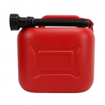 Gaasi 5L 1,3 galloni ABS-lekkega punane kaasaskantav bensiinipaak 27 cm v&auml;ljalasketoruga