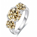 SACE GEMS GRA sertifitseeritud 2 kate moissanite s&otilde;rmus VVS1 Lab teemant pasjanssi s&otilde;rmus naistele kihluslubaduse pulmapaela ehted 6 k&uuml;berkollane v&auml;rv